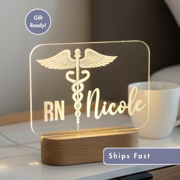Personalized Nurse Night Light | Medical Personnel & Appreciation Gift - Picture 1 of 8